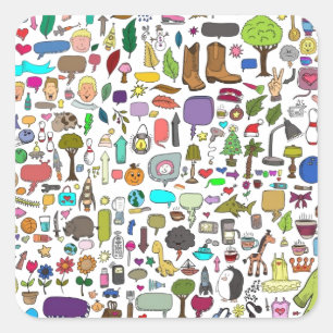 Adesivo Quadrado Eu espio com meu olho pequeno