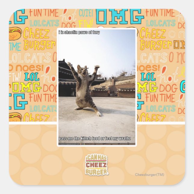 Adesivo Quadrado Eu faço palhaços de fúria (Frente)