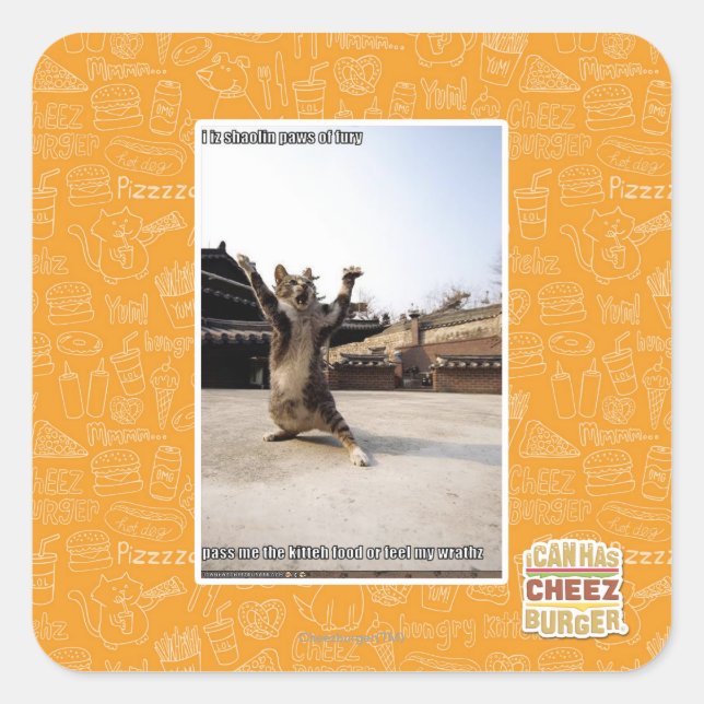 Adesivo Quadrado Eu faço palhaços de fúria (Frente)