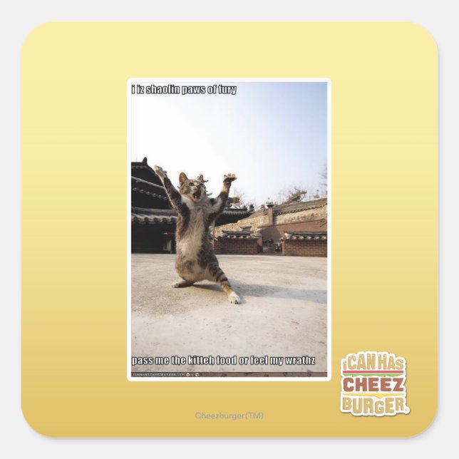 Adesivo Quadrado Eu faço palhaços de fúria (Frente)