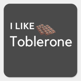 Adesivo Quadrado Eu gosto de chocolate toblerone