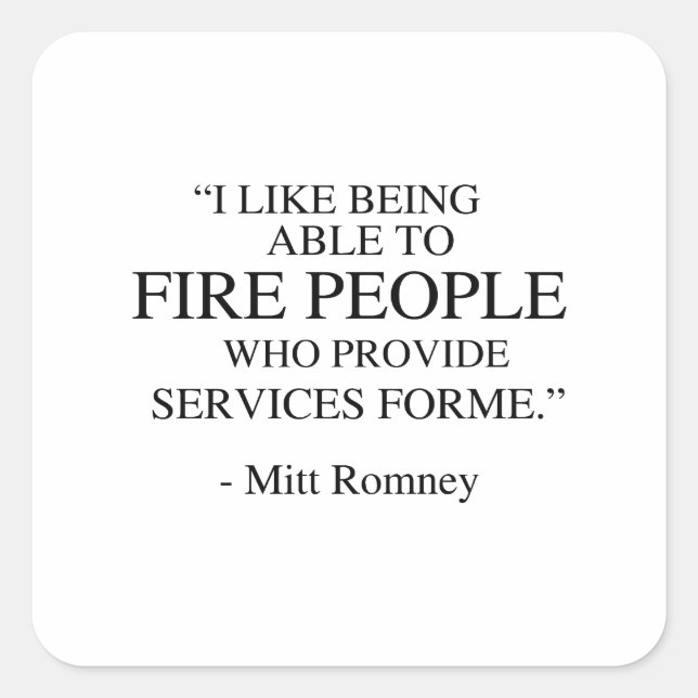 Adesivo Quadrado Eu gosto de ser capaz de disparar pessoas (Frente)