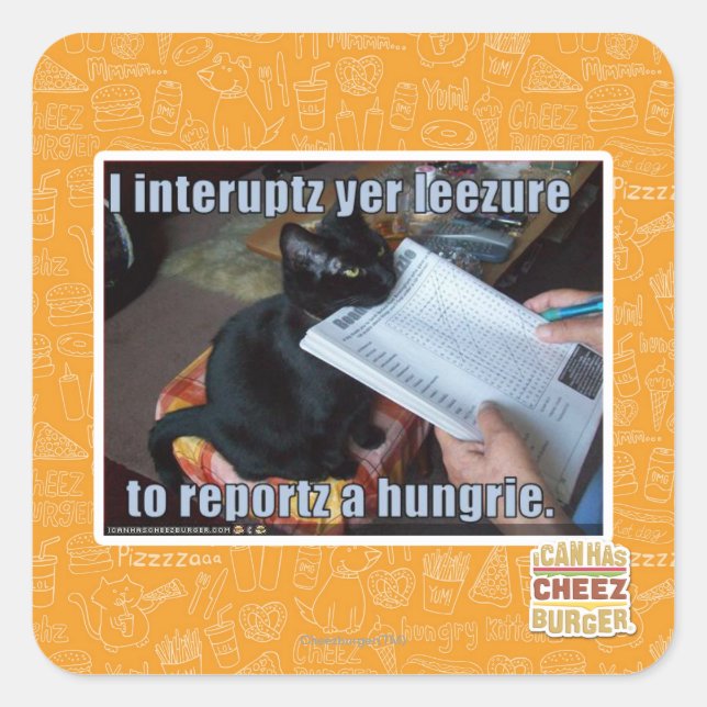 Adesivo Quadrado Eu interrogo o teu Leezure (Frente)