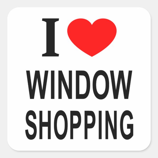 ADESIVO QUADRADO EU ❤️ JANELA COMPRANDO EU AMO A JANELA COMPRANDO Q (Frente)
