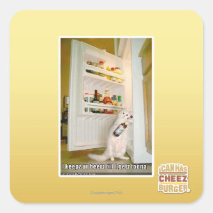 Adesivo Quadrado Eu mantenho nossa cerveja