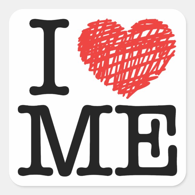 Adesivo Quadrado Eu me amo (Frente)