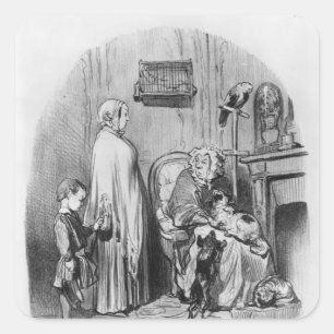 Adesivo Quadrado Eu não contrato pessoas com crianças