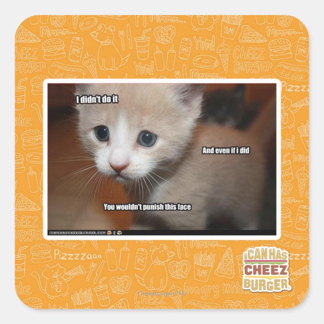 Adesivo Quadrado Eu não fiz isso. (Frente)