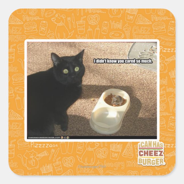 Adesivo Quadrado Eu não sei que você se importava (Frente)