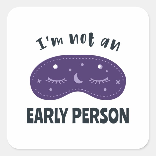 Adesivo Quadrado Eu não sou uma pessoa jovem (Frente)