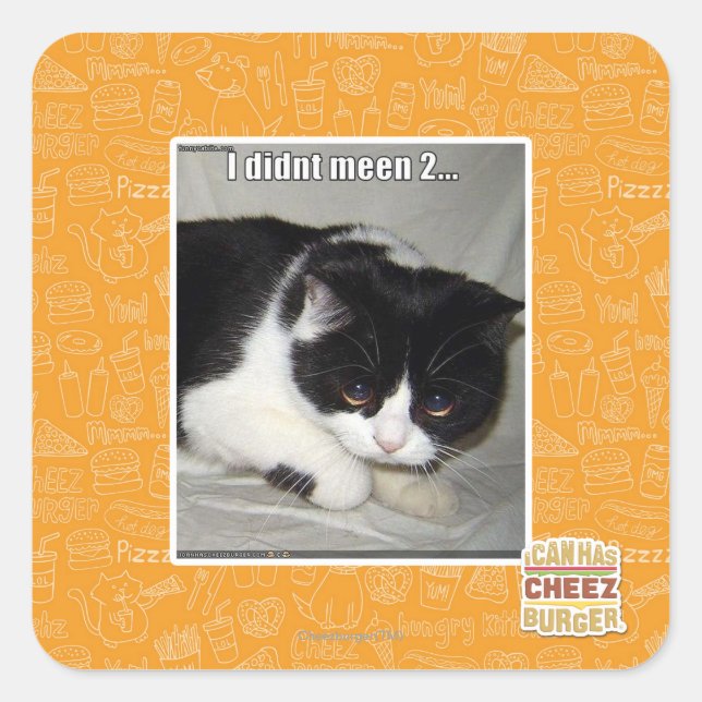 Adesivo Quadrado Eu não vi 2 (Frente)