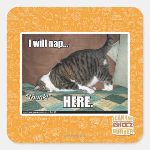Adesivo Quadrado Eu nap aqui