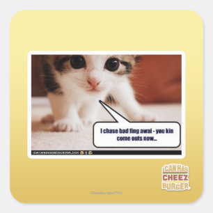 Adesivo Quadrado Eu persigo o awai fing mau