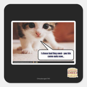 Adesivo Quadrado Eu persigo o awai fing mau
