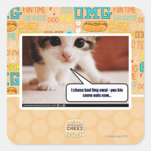 Adesivo Quadrado Eu persigo o awai fing mau