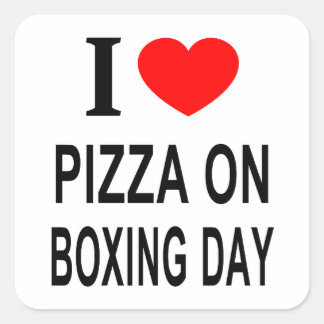 Adesivo Quadrado Eu ❤️ PIZZA NO DIA DE SÃO ESTEVÃO EU AMO PIZZA NO 