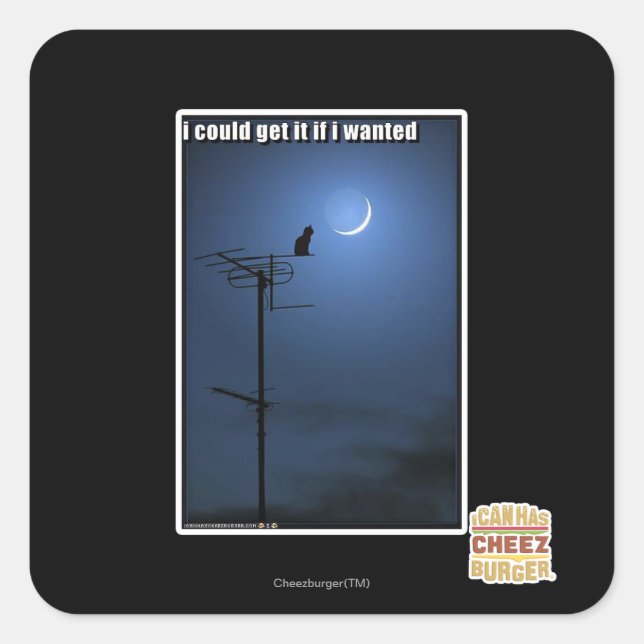 Adesivo Quadrado Eu poderia conseguir se eu quisesse (Frente)