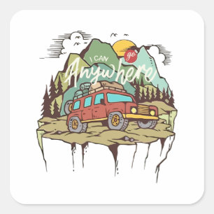 Adesivo Quadrado Eu posso ir a qualquer lugar
