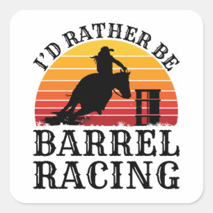 Adesivo Quadrado Eu Preferencialmente De Corrida De Barrel
