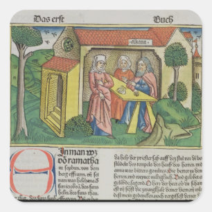 Adesivo Quadrado Eu Samuel 1:8 Elkanah conforta Hannah, do 'Nu