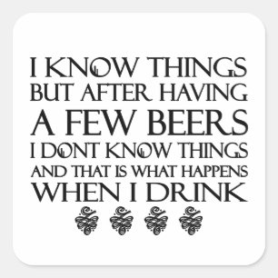Adesivo Quadrado Eu Sei Coisas