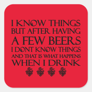 Adesivo Quadrado Eu Sei Coisas