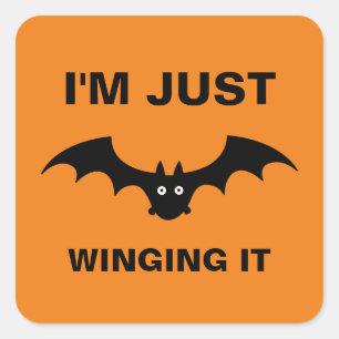 Adesivo Quadrado Eu só estou acenando para a família do Dia de as B