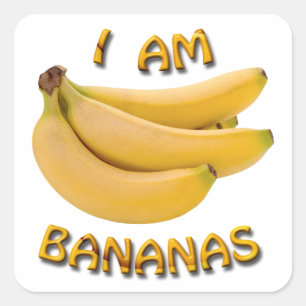 Adesivo Quadrado Eu Sou Bananas