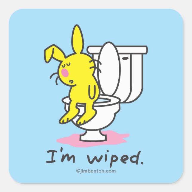 Adesivo Quadrado Eu sou limpado (Frente)