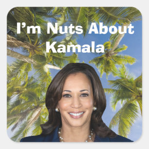 Adesivo Quadrado Eu sou Loucos sobre Kamala