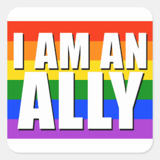 Adesivo Quadrado Eu Sou Um Ally Square Sticker