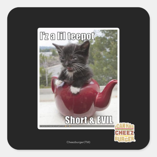 Adesivo Quadrado Eu sou um pequeno tepot (Frente)