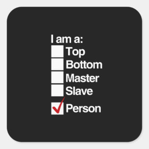 Adesivo Quadrado Eu sou uma pessoa (dominância)