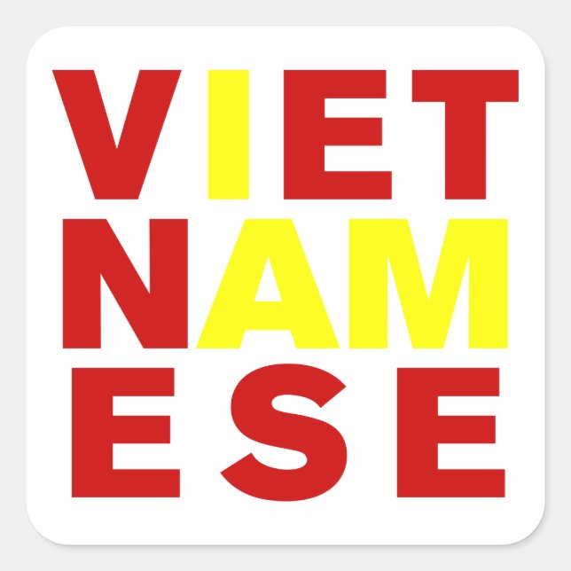 ADESIVO QUADRADO EU SOU VIETNAMESE (Frente)