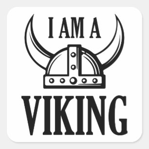 Adesivo Quadrado Eu sou Viking