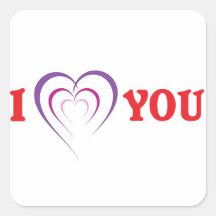 Adesivo Quadrado Eu Te Amo