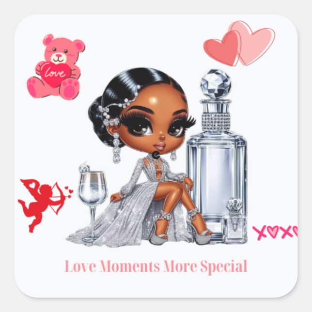 Adesivo Quadrado Eu Te Amo (Frente)