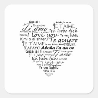 Adesivo Quadrado Eu te amo em outras línguas 5