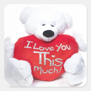 Adesivo Quadrado Eu te amo este muito