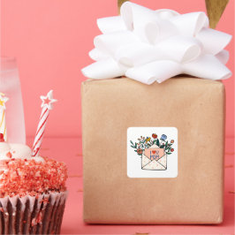 Adesivo Quadrado Eu te amo mãe