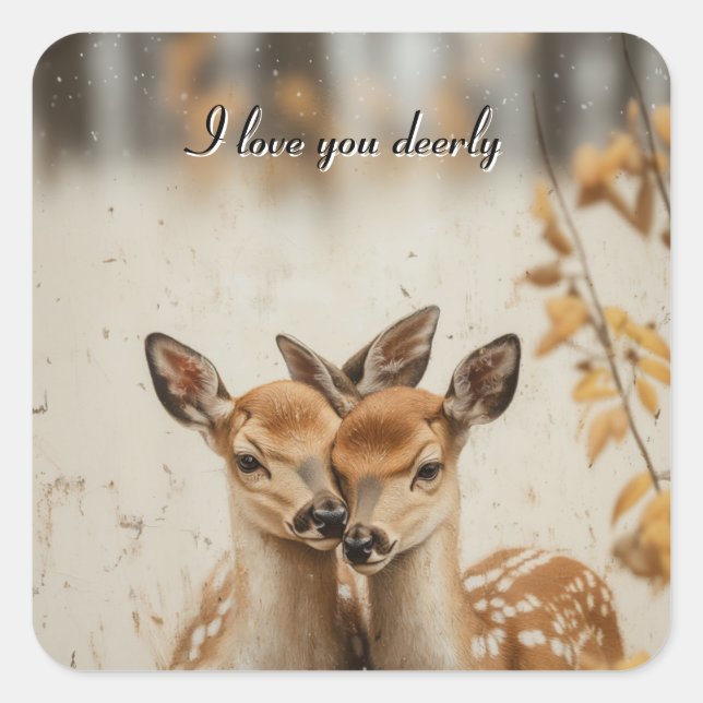 Adesivo Quadrado Eu te amo muito (Frente)