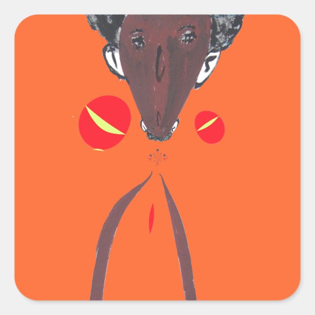 Adesivo Quadrado Eu te amo Nakupenda Swahili (Frente)