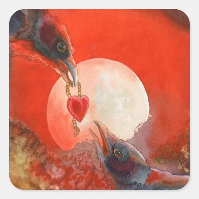 Adesivo Quadrado Eu Te Dou Meu Coração (Frente)