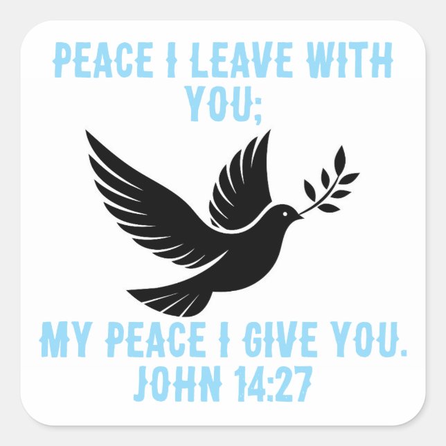 Adesivo Quadrado Eu te dou minha paz (Frente)