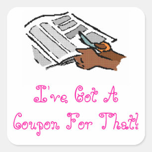 Adesivo Quadrado Eu tenho um cupom para aqueles adesivos!