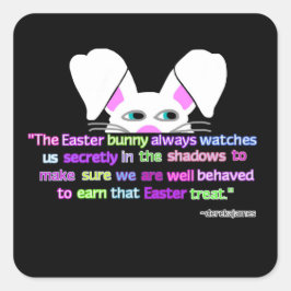 Adesivo Quadrado Eu Vejo Você, Praça Coelhinha Da Páscoa