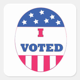 Adesivo Quadrado Eu Votei Sticker