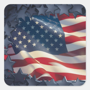 ADESIVO QUADRADO EUA