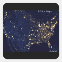 EUA à noite, Imagem da NASA