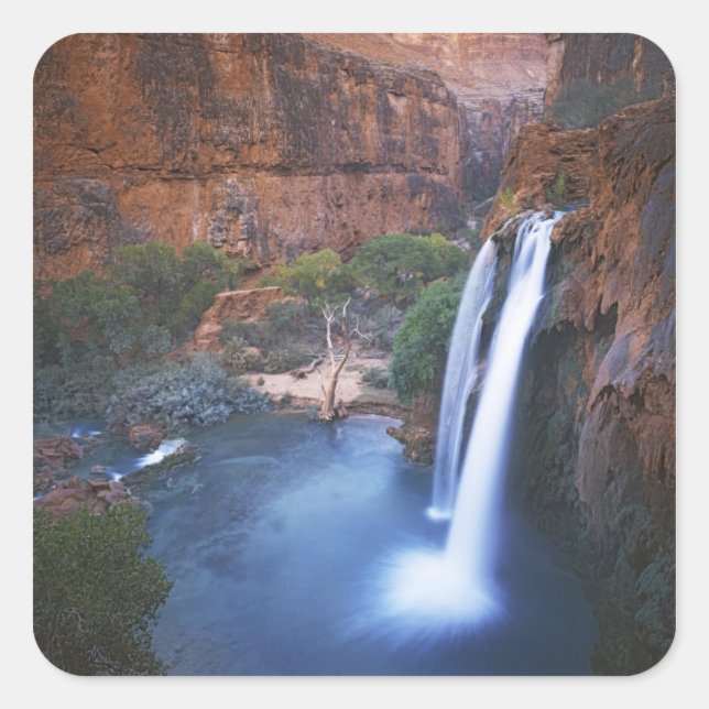 Adesivo Quadrado EUA, Arizona, Grand Canyon, Havasu Falls (Frente)